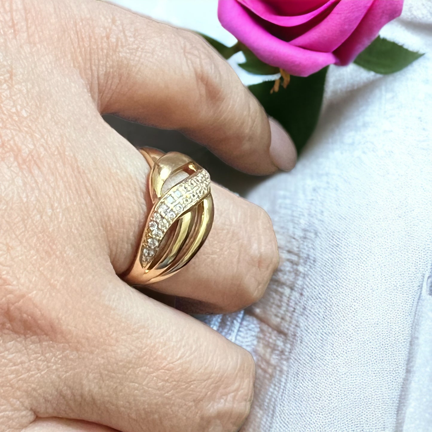 Trendy Gold Band Ring