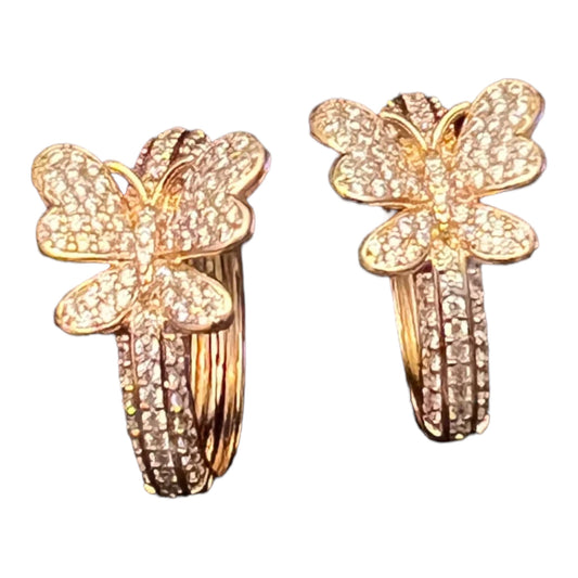 Butterfly Gold Hoops - Stylish Elegance and Whimsical Charm in Every Twist