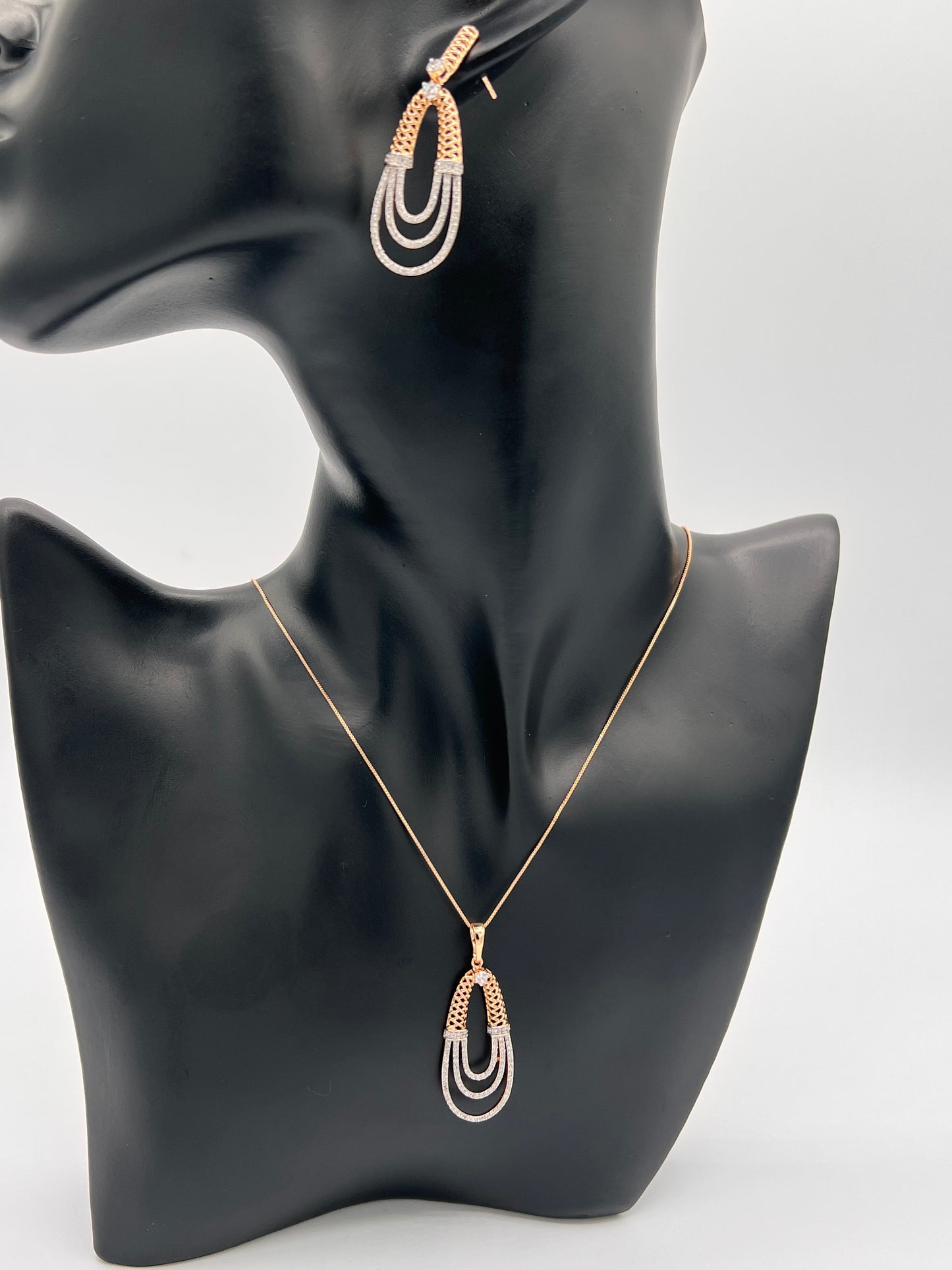 Mughal Earring And Necklace Gold Plated Set For Women