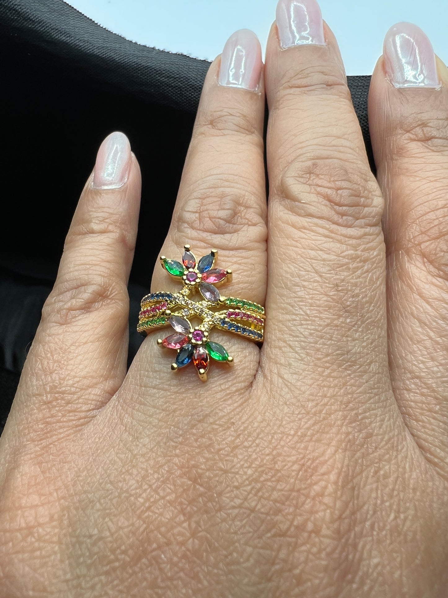 Two Flowers Ring