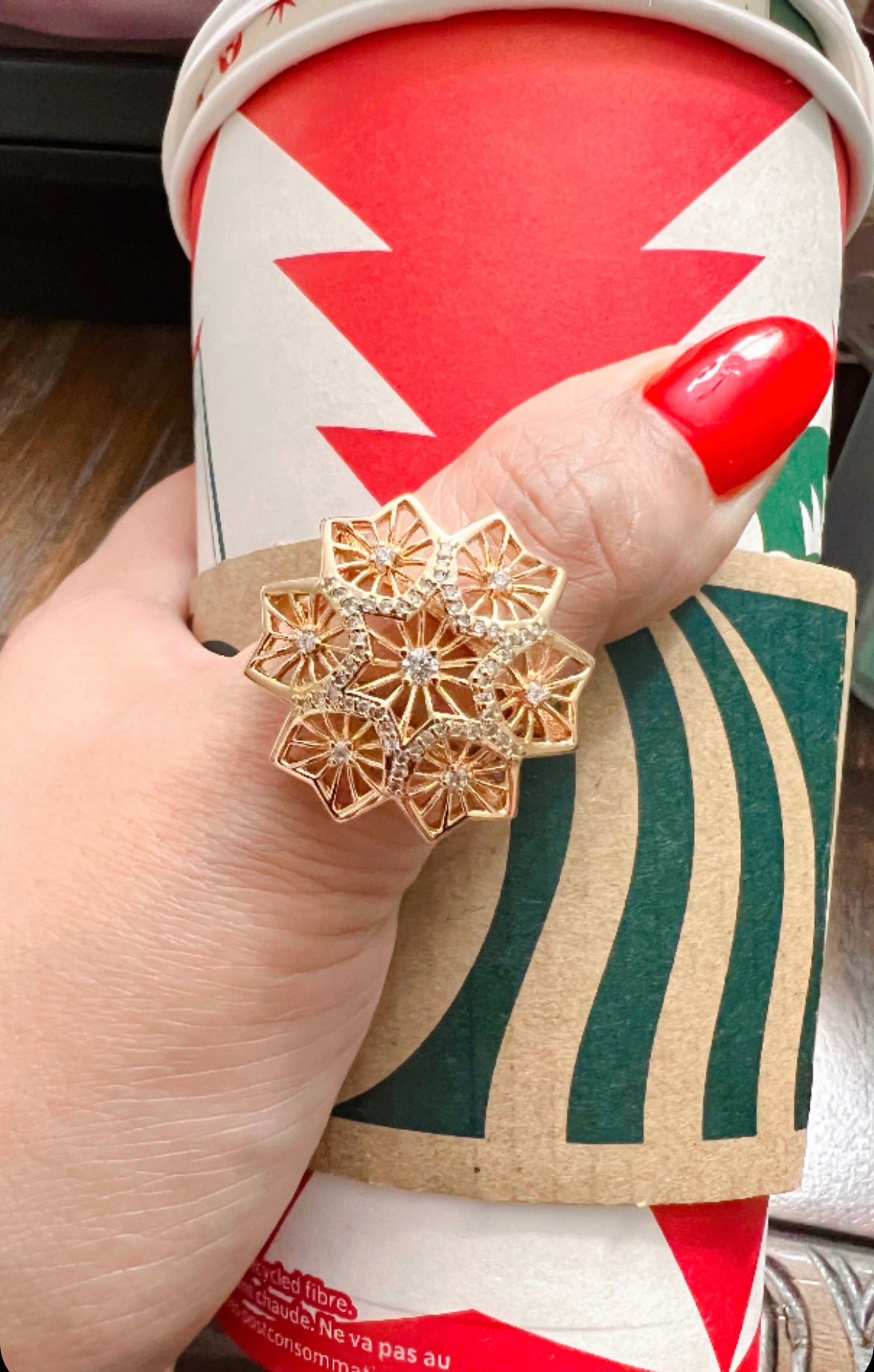Anastasia 18k Gold Plated Ring
