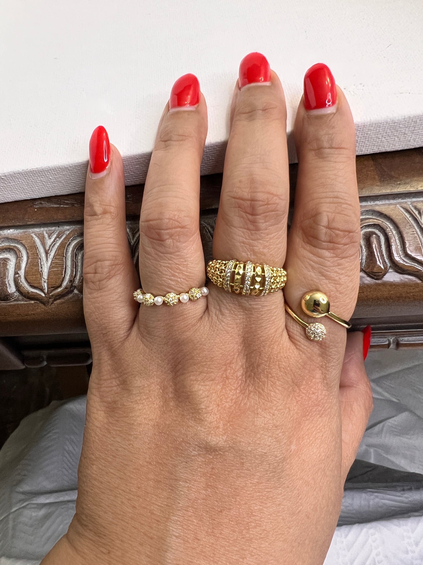 Fish Tail 14k Gold Plated ring