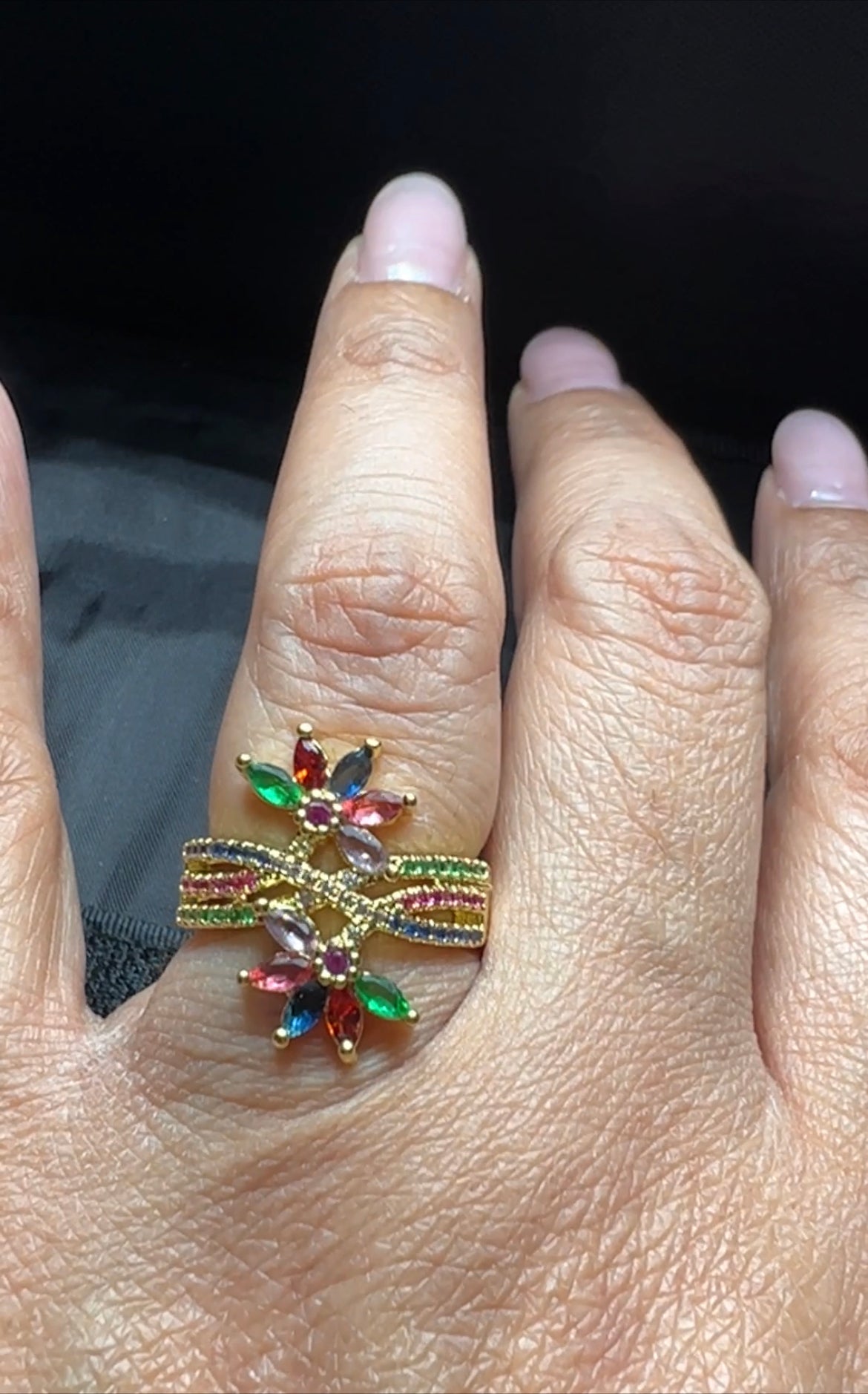 Two Flowers Ring