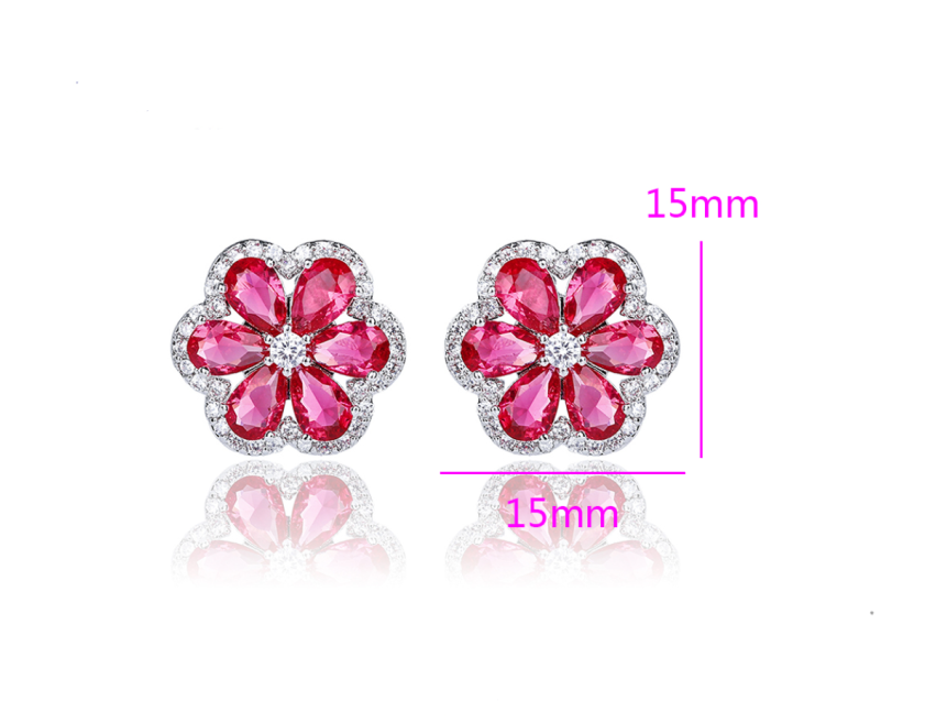 Rosa Flower Studs Earrings