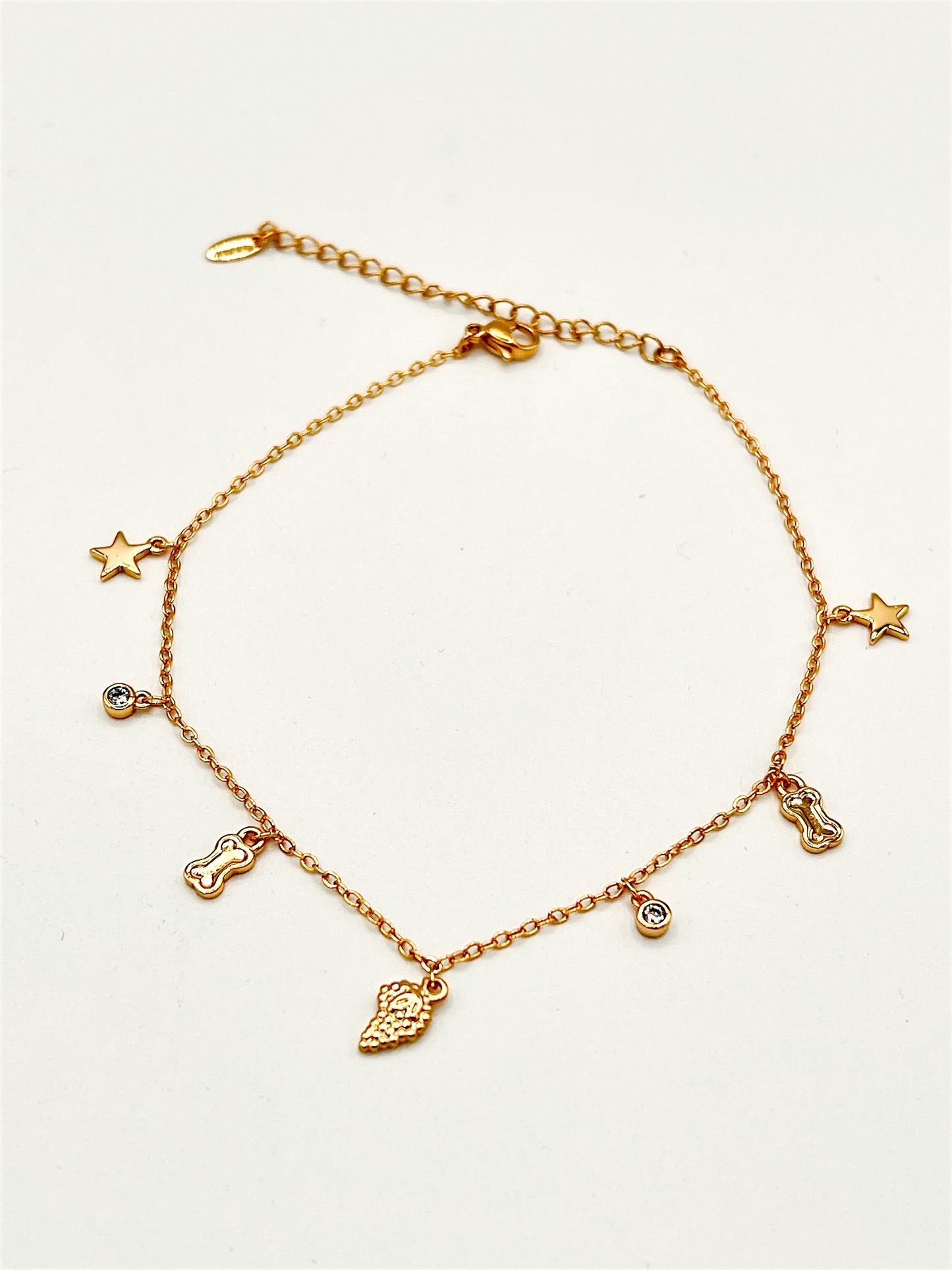 Gold Stars And Ice Cream Charms Anklets #7