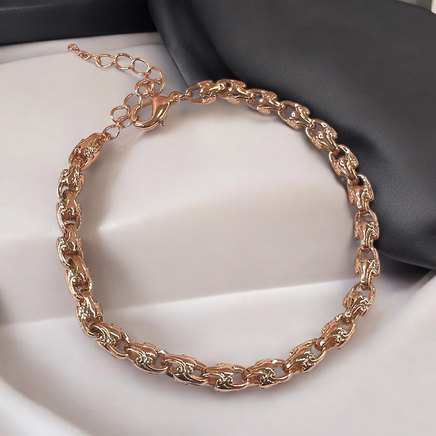 4D Design Gold Plated Bracelet