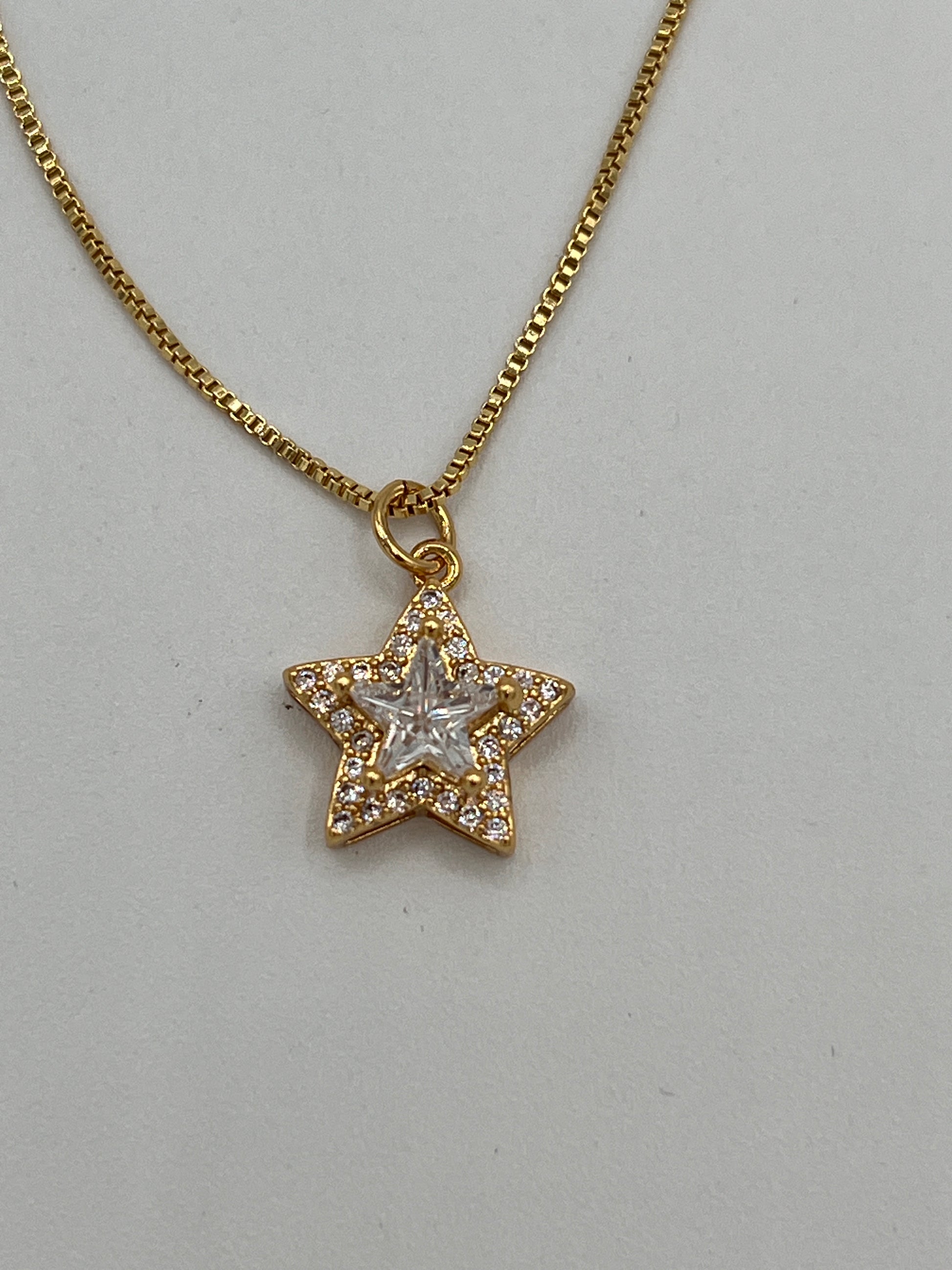 gold plated star necklace for teens 