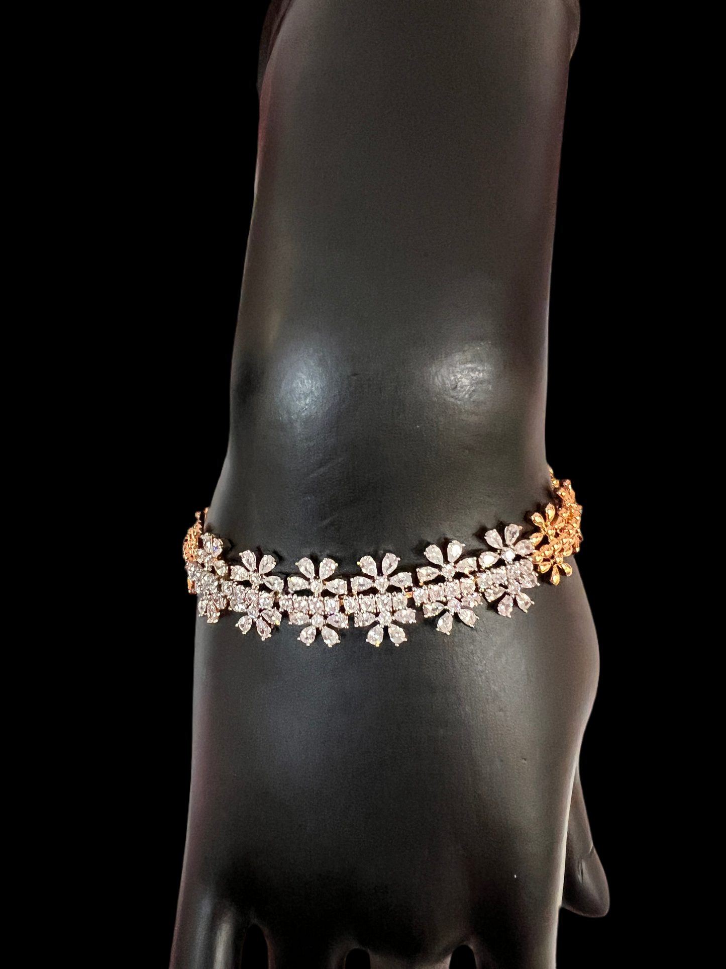 Gold And American Diamonds Bracelet #00043