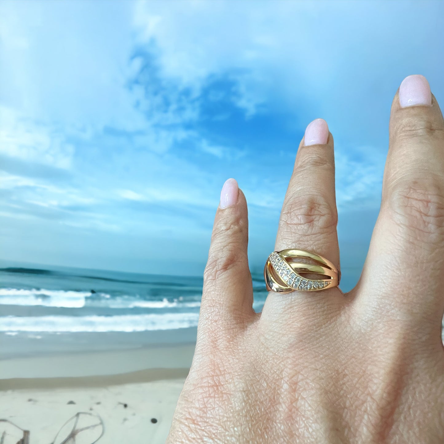 Trendy Gold Band Ring