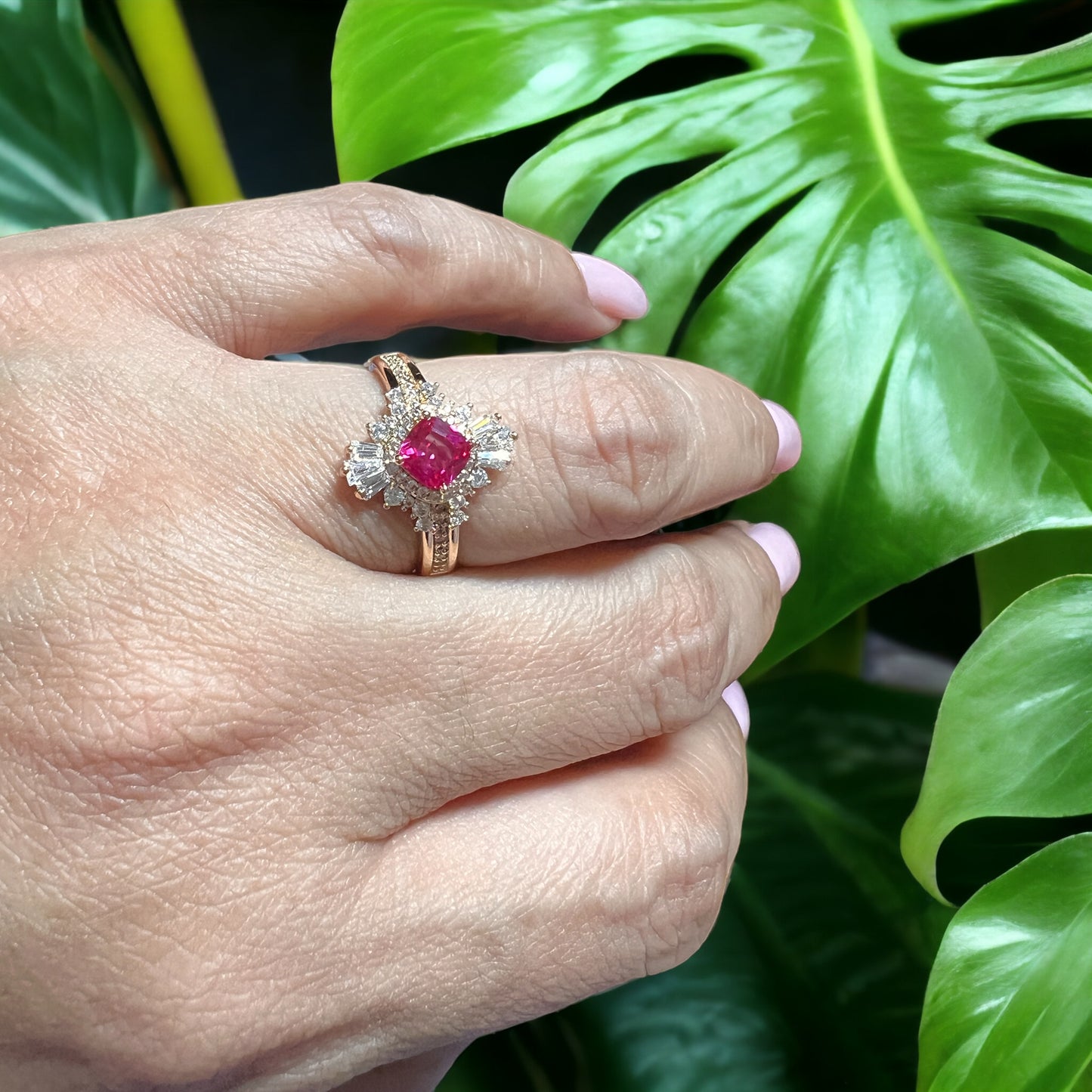 Vibrant Elegance: 5 Colors in a Design Gold Ring