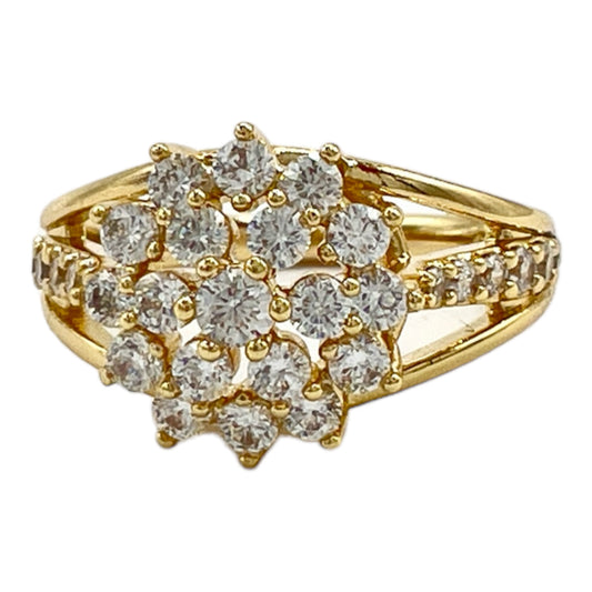 14K Fancy Band With Zircon Band Rings