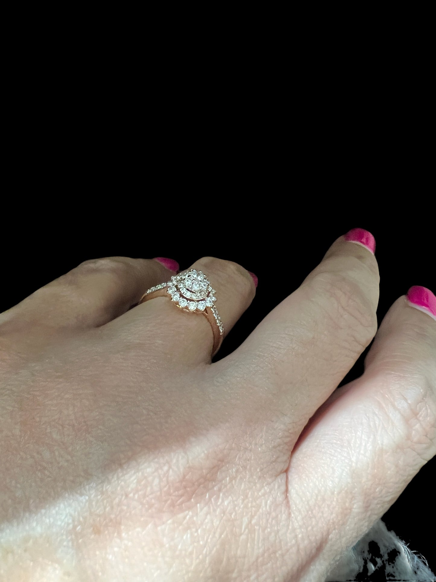 Clusters Of Zircons Flower Diamond Look Rings