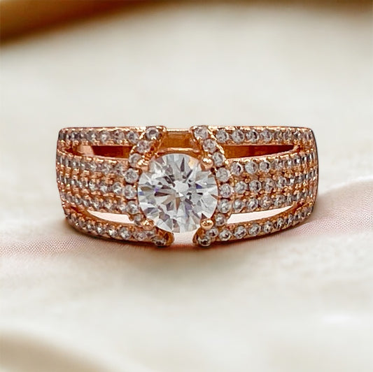 Touch Of Rose Gold Plated Ring #0175