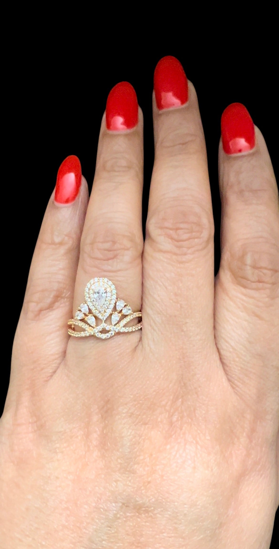 Tiara Gold Plated Ring #0116