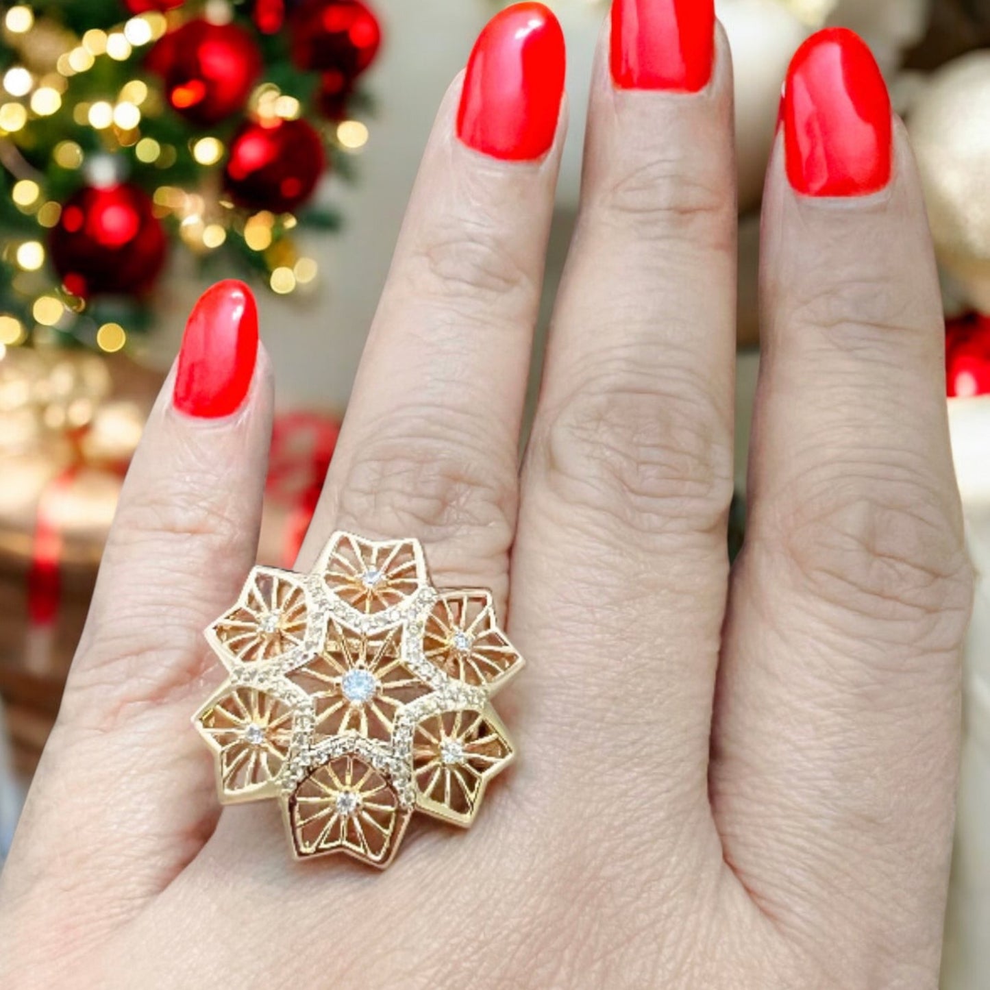 Anastasia: Elegant 18k Gold-Plated Ring – Timeless Beauty for Every Occasion #0101