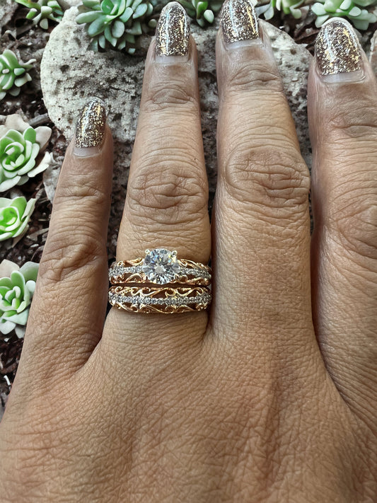 Wedding Band And Ring Set