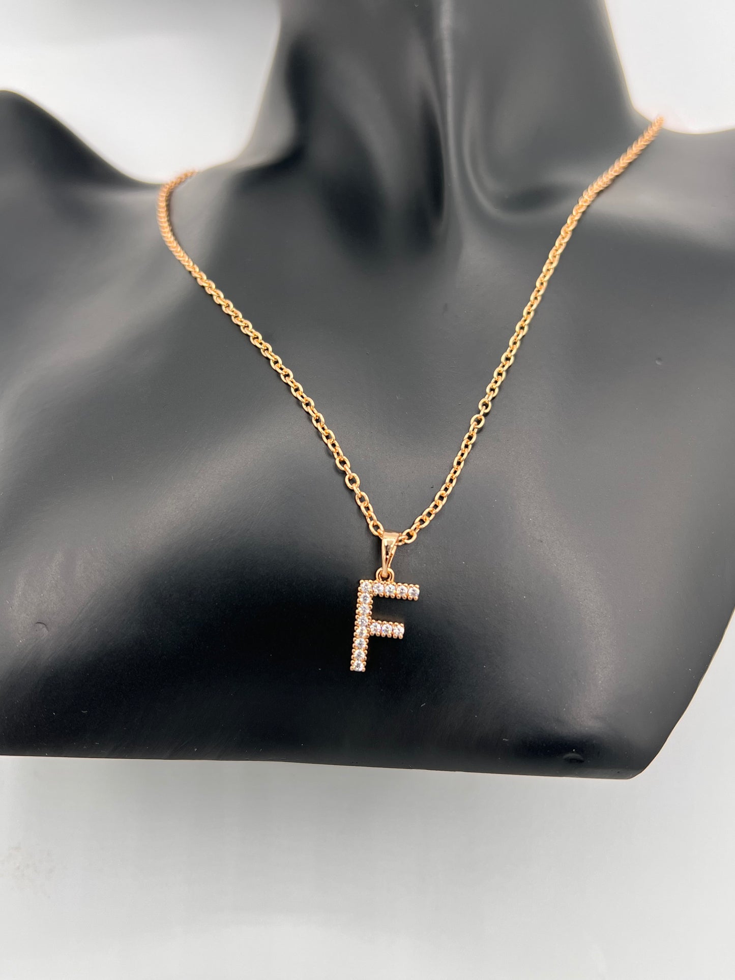 Gold Plated Initial Pendent Necklace