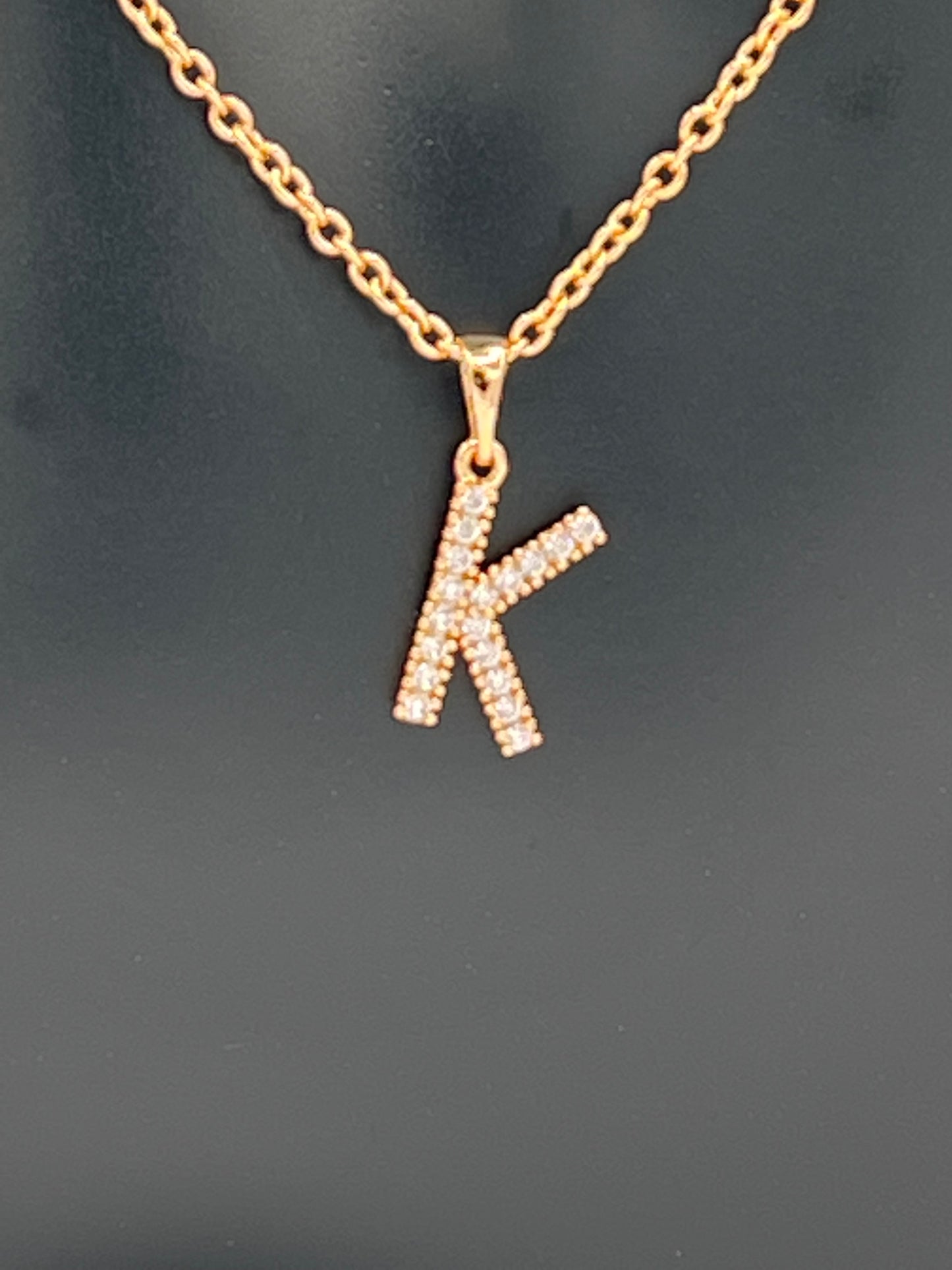 Gold Plated Initial Pendent Necklace