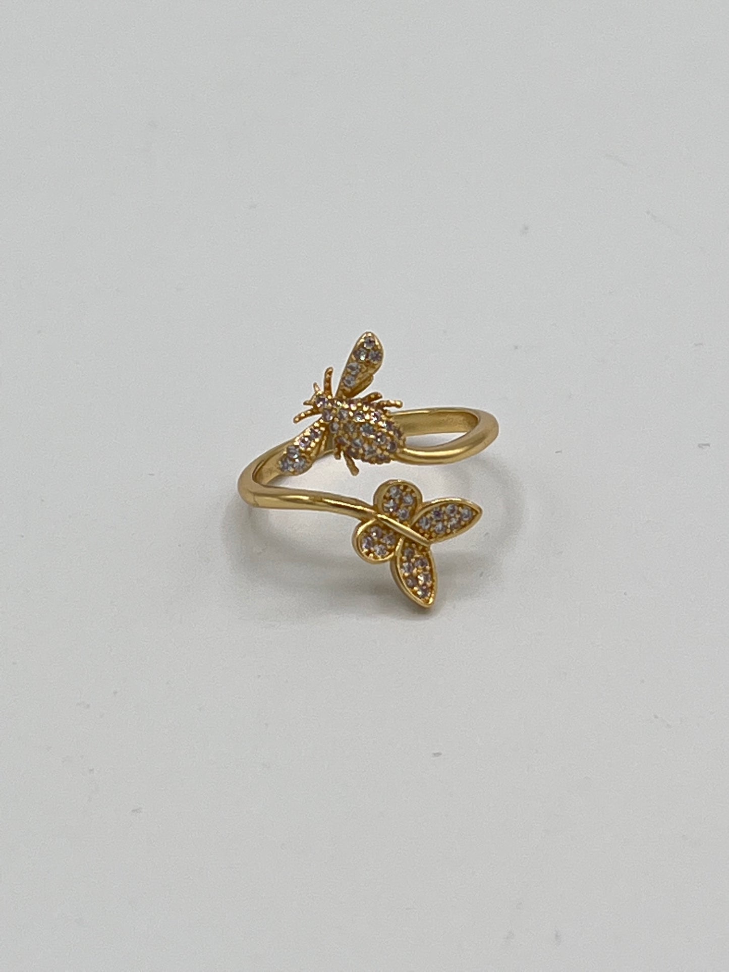 The Bee Gold Plated Ring For Women