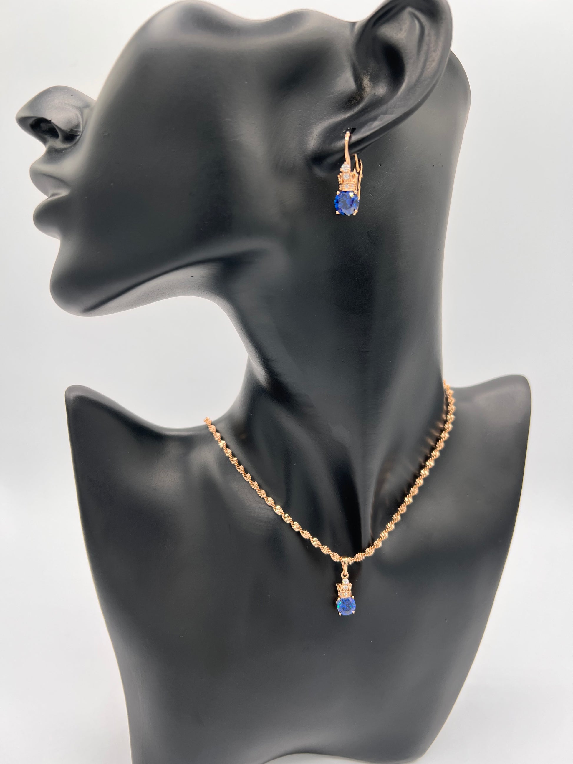 blue and gold crown design jewelry Toronto,canada ,