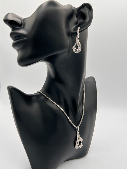 Ana Maria Silver Earrings and Necklace Sets for Women – Elegant Matching Jewelry, Timeless Accessories