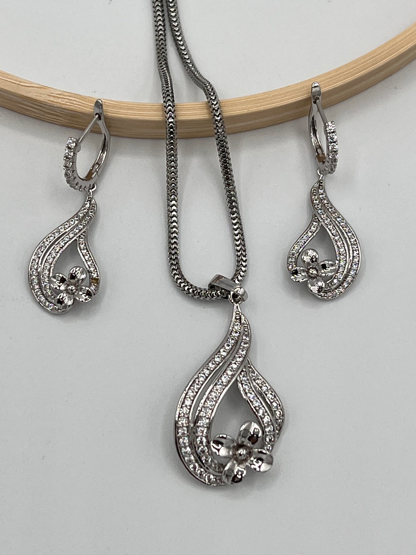 Ana Maria Silver Earrings and Necklace sets For Women