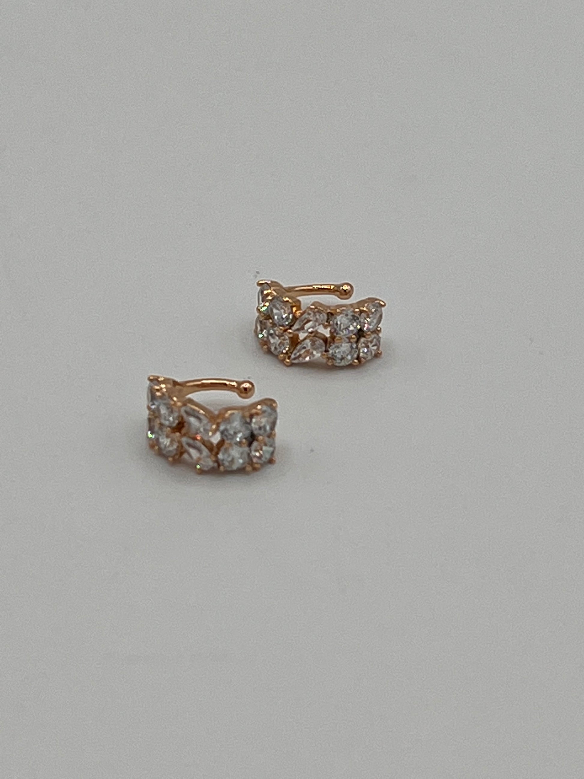 gold plated thick cuff earrings