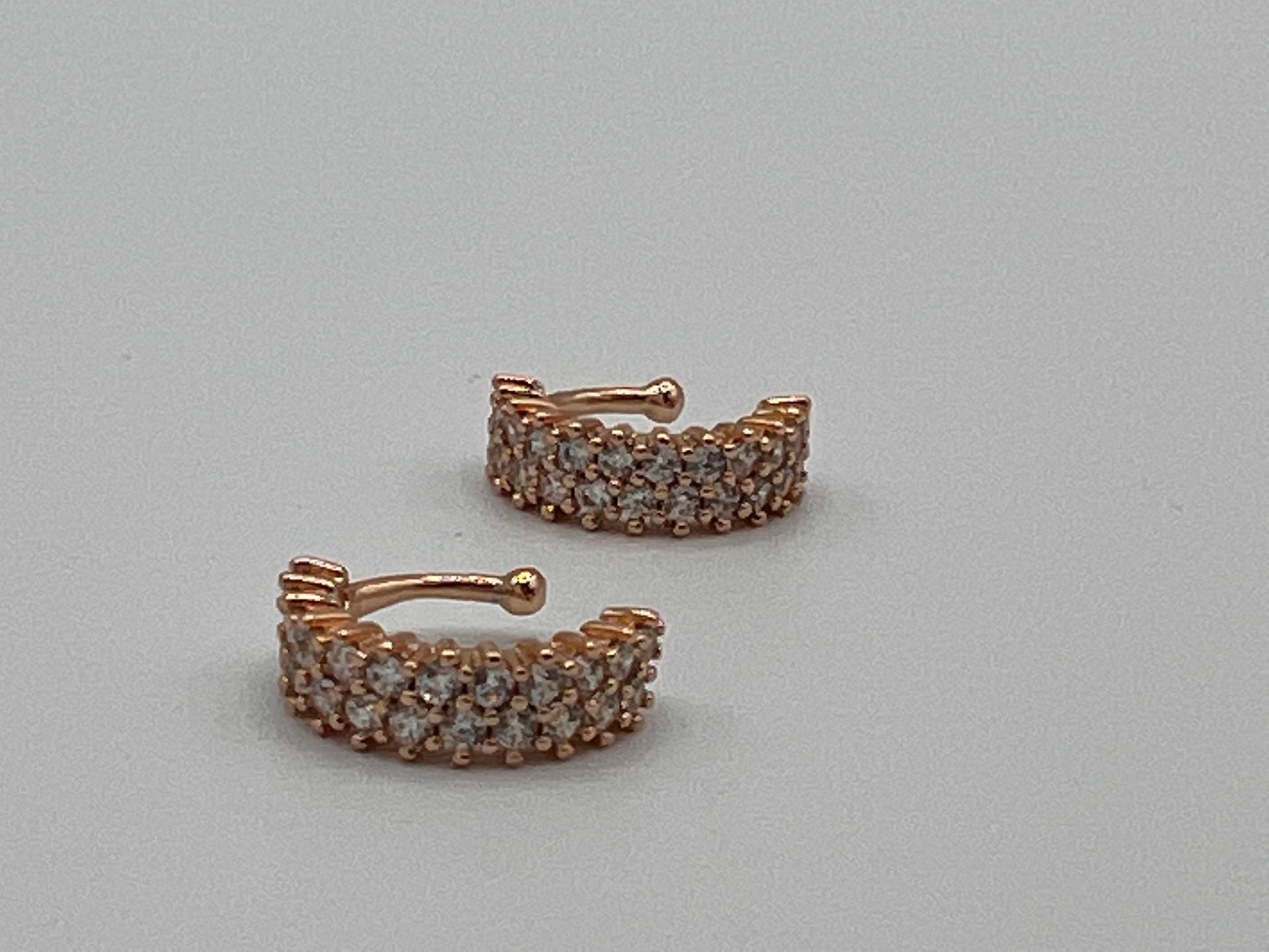 Gold plated cuff hoops,