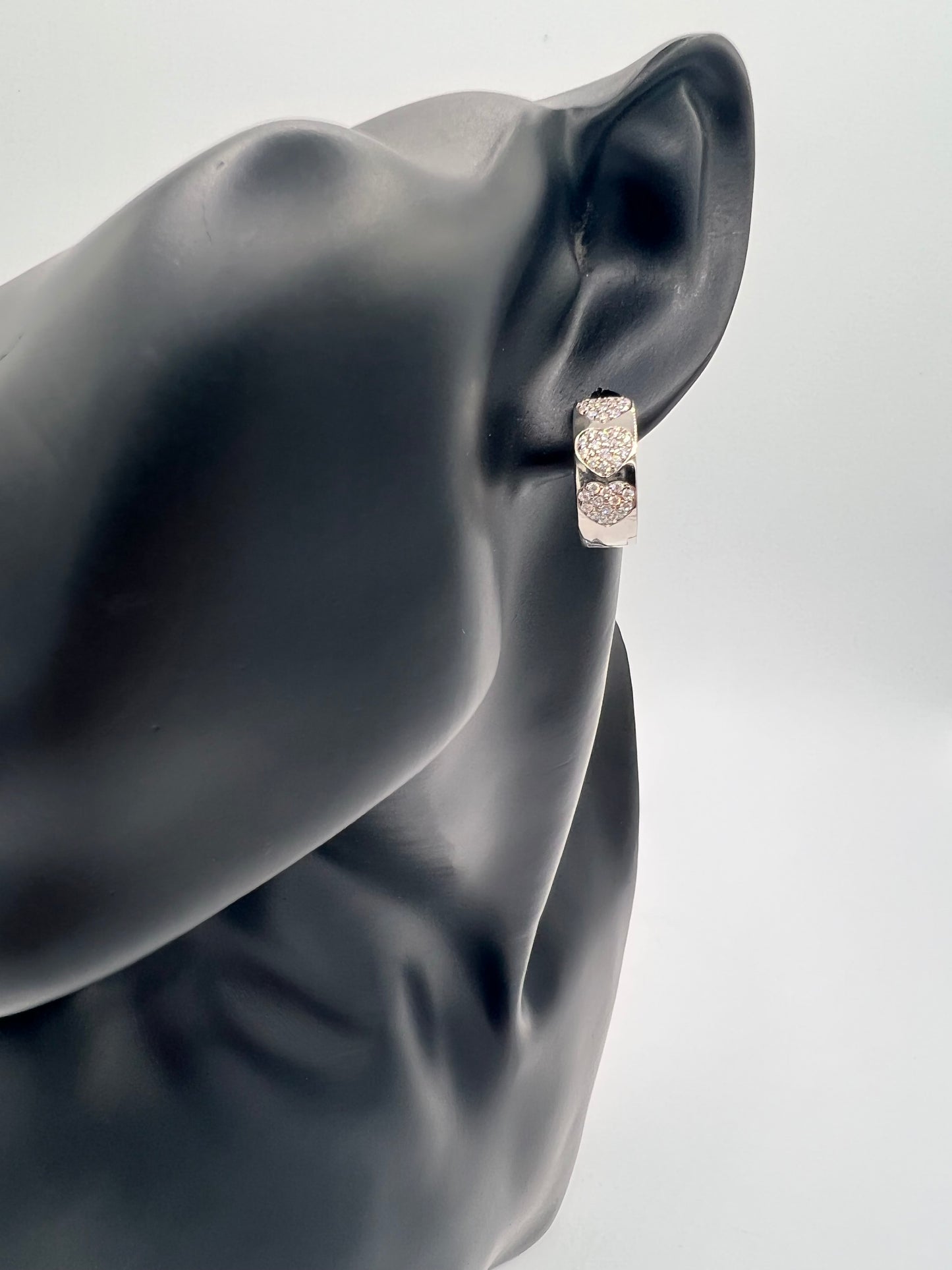 rhodium plated silver earrings