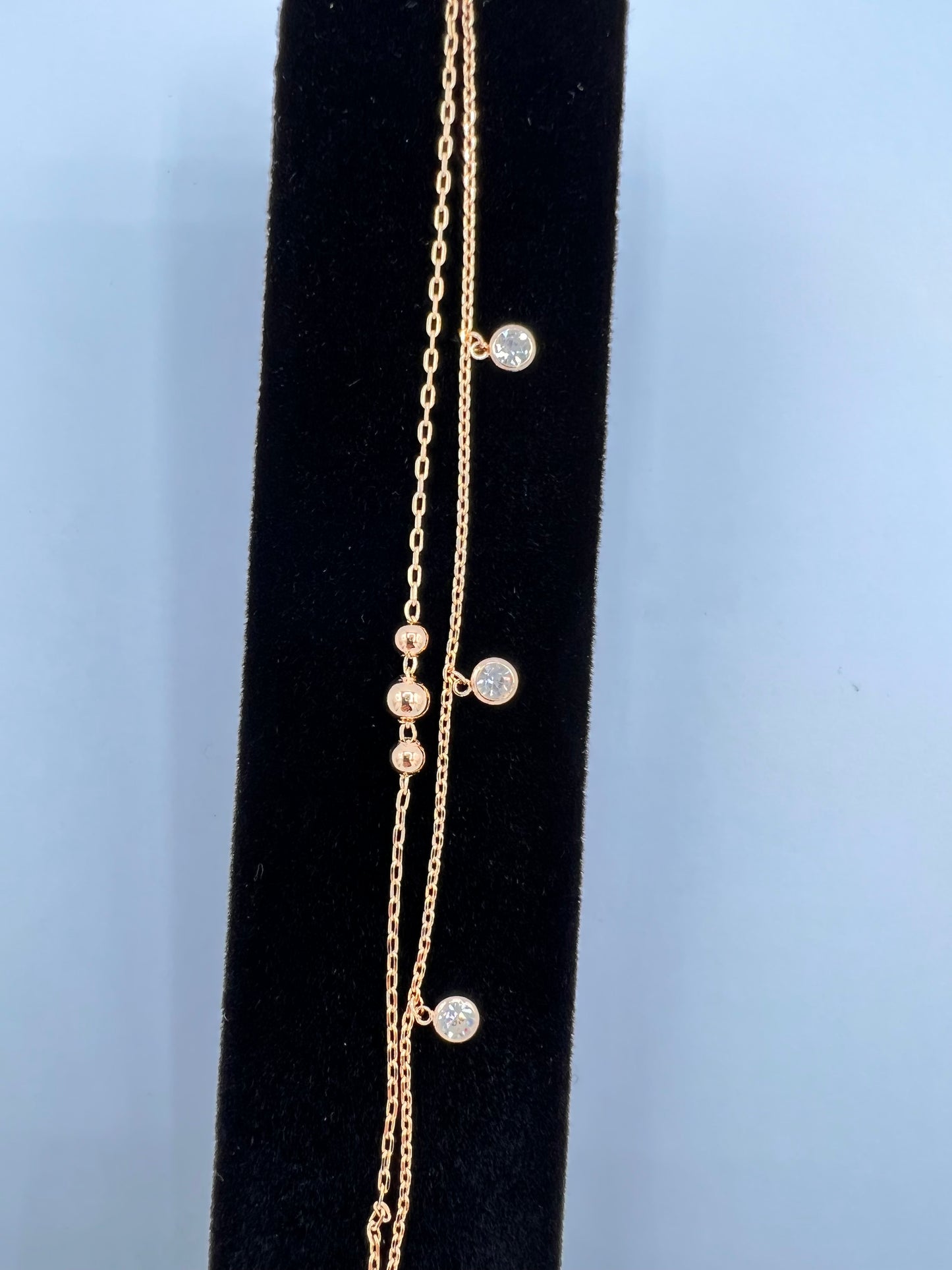 Delicate Double Chain Gold Plated Bracelet