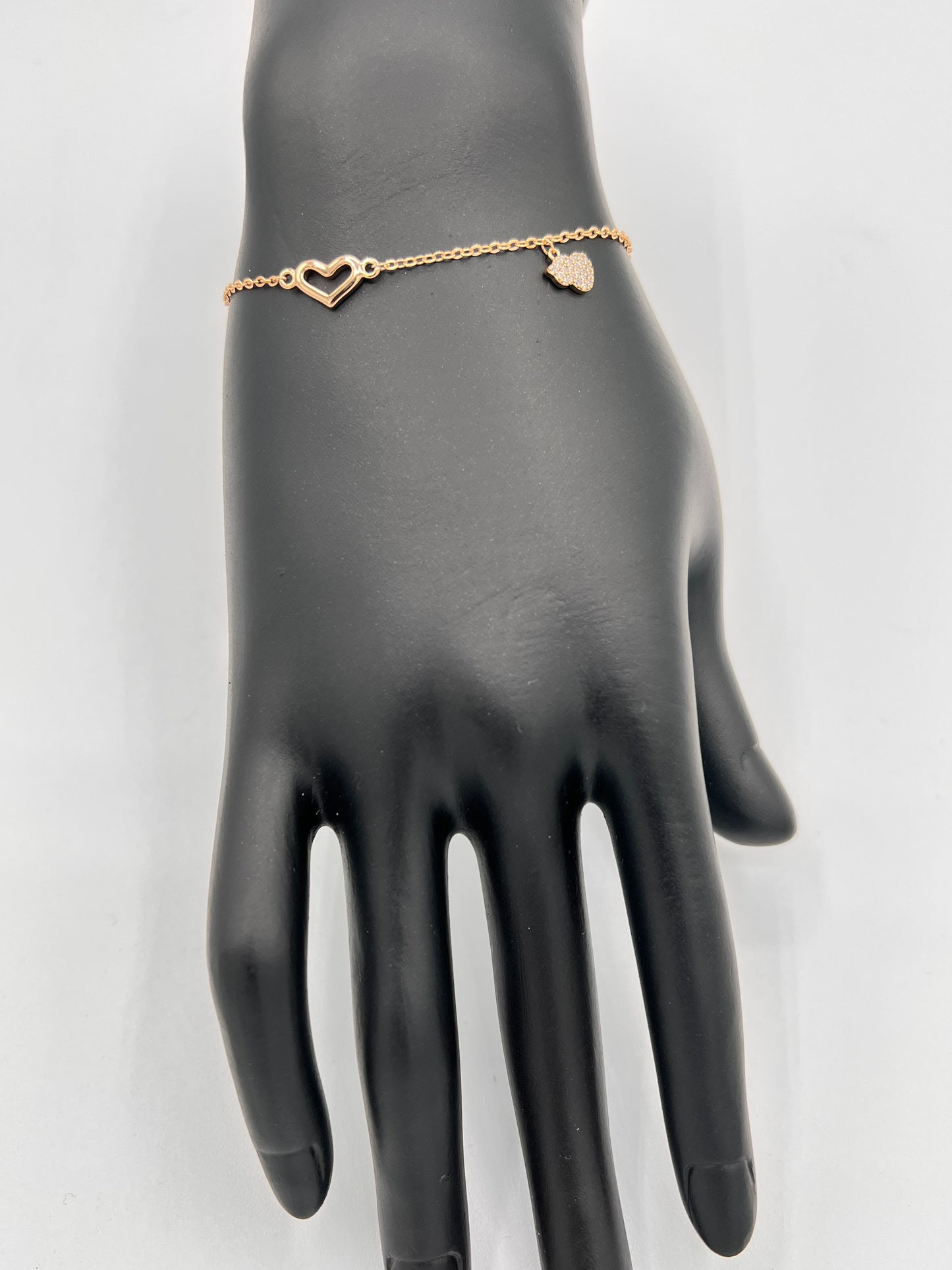 Heart Chain Gold Plated Bracelet