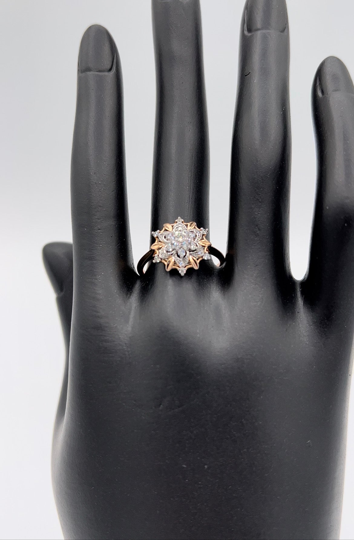 Love Of Diamond Two Tone Diamond Look Ring #0139