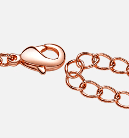 Rose Gold Bracelets Embellished With Red Crystals Heart Angel #00030