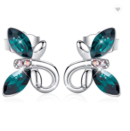Butterfly Studs Embellished with crystals