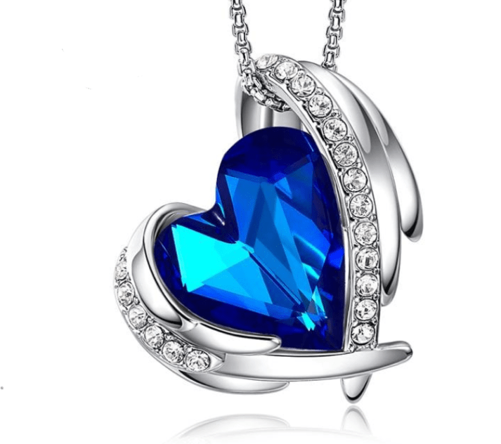 titanic style blue and silver locket