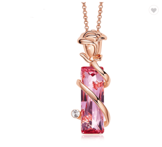 pink Swarovski crystal pendant 