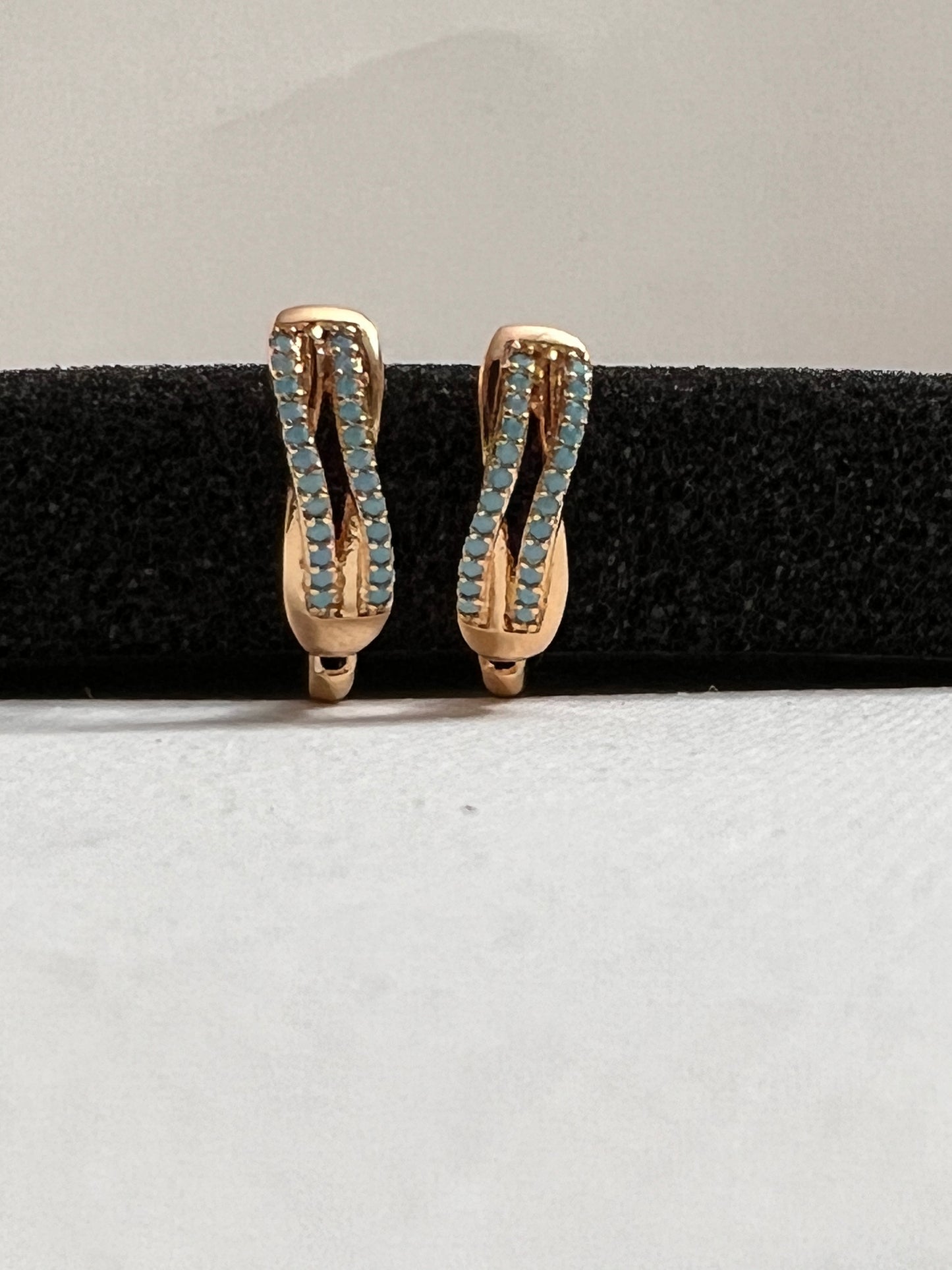 turquoise gold hoops Toronto Canada