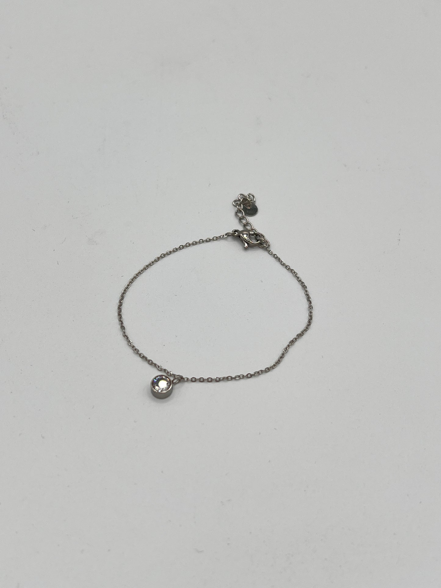 One Stone Silver Bracelet