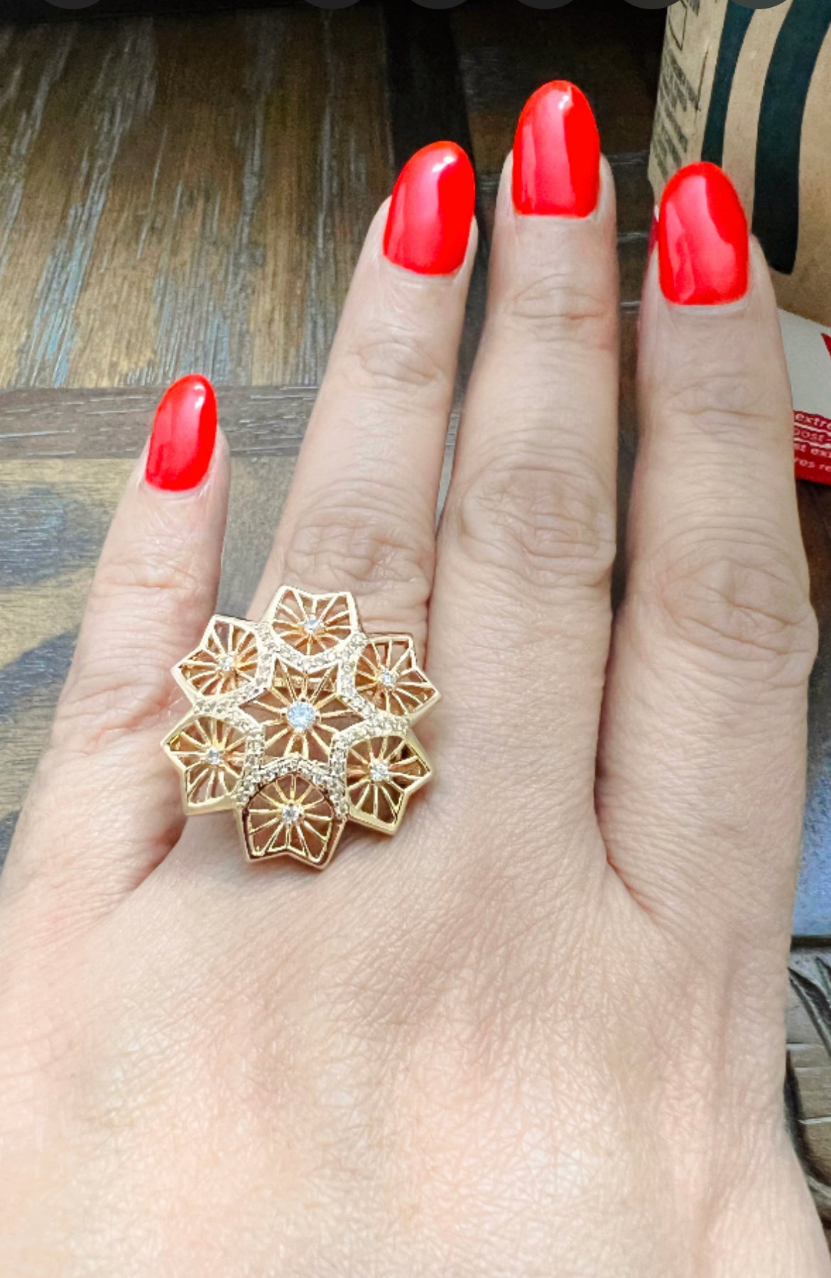 Anastasia 18k Gold Plated Ring