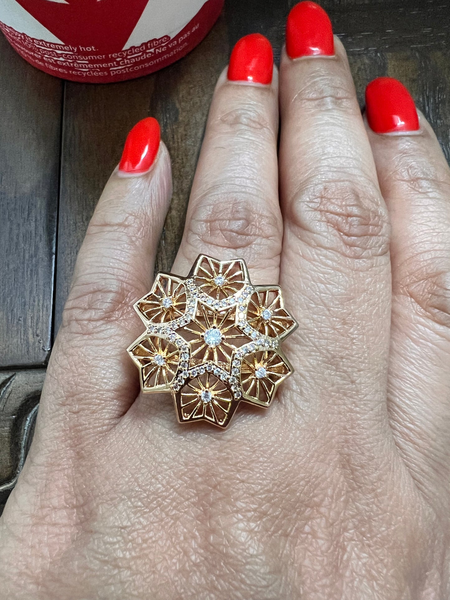 Anastasia 18k Gold Plated Ring