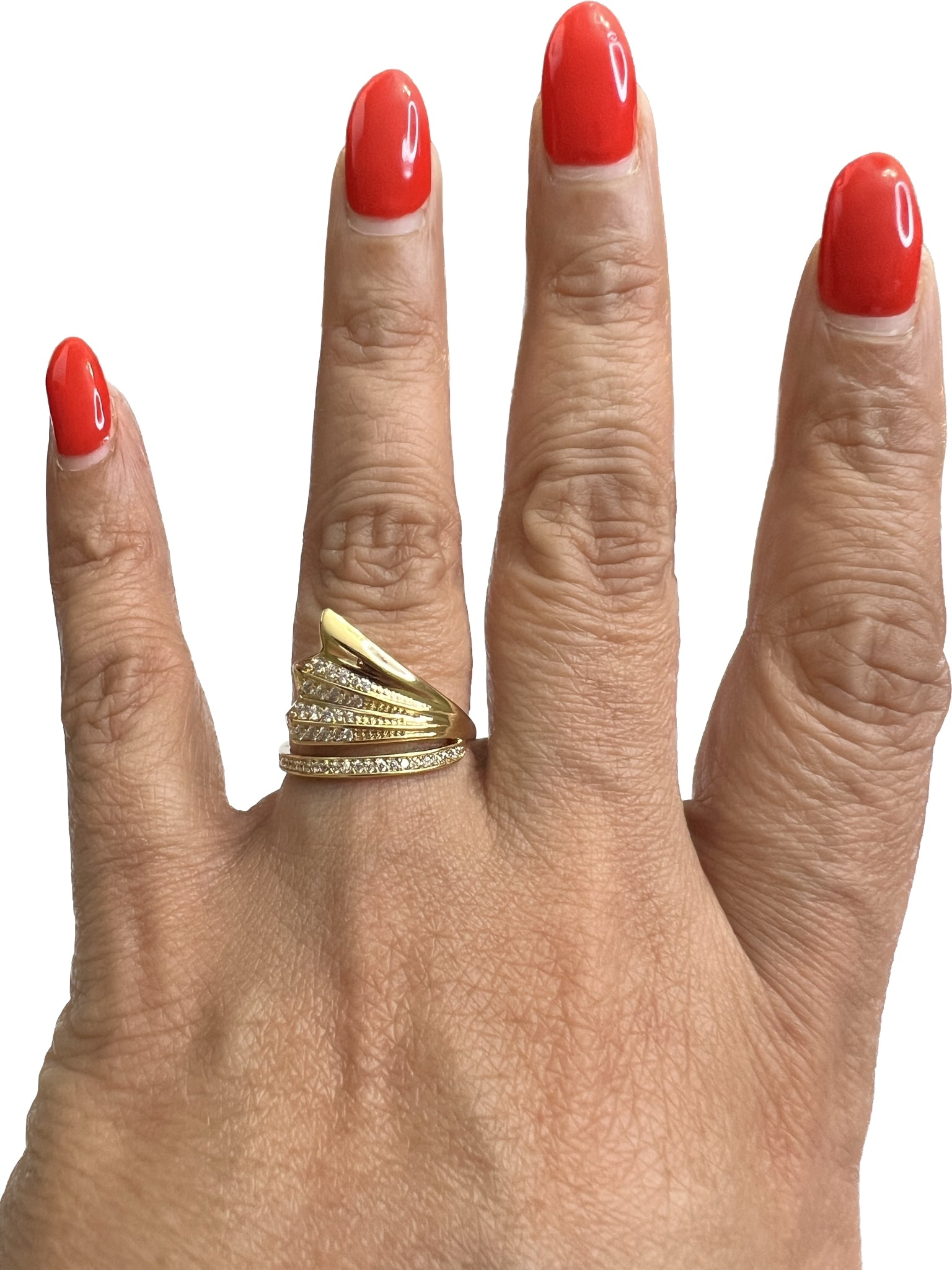 whale tail design ring for women