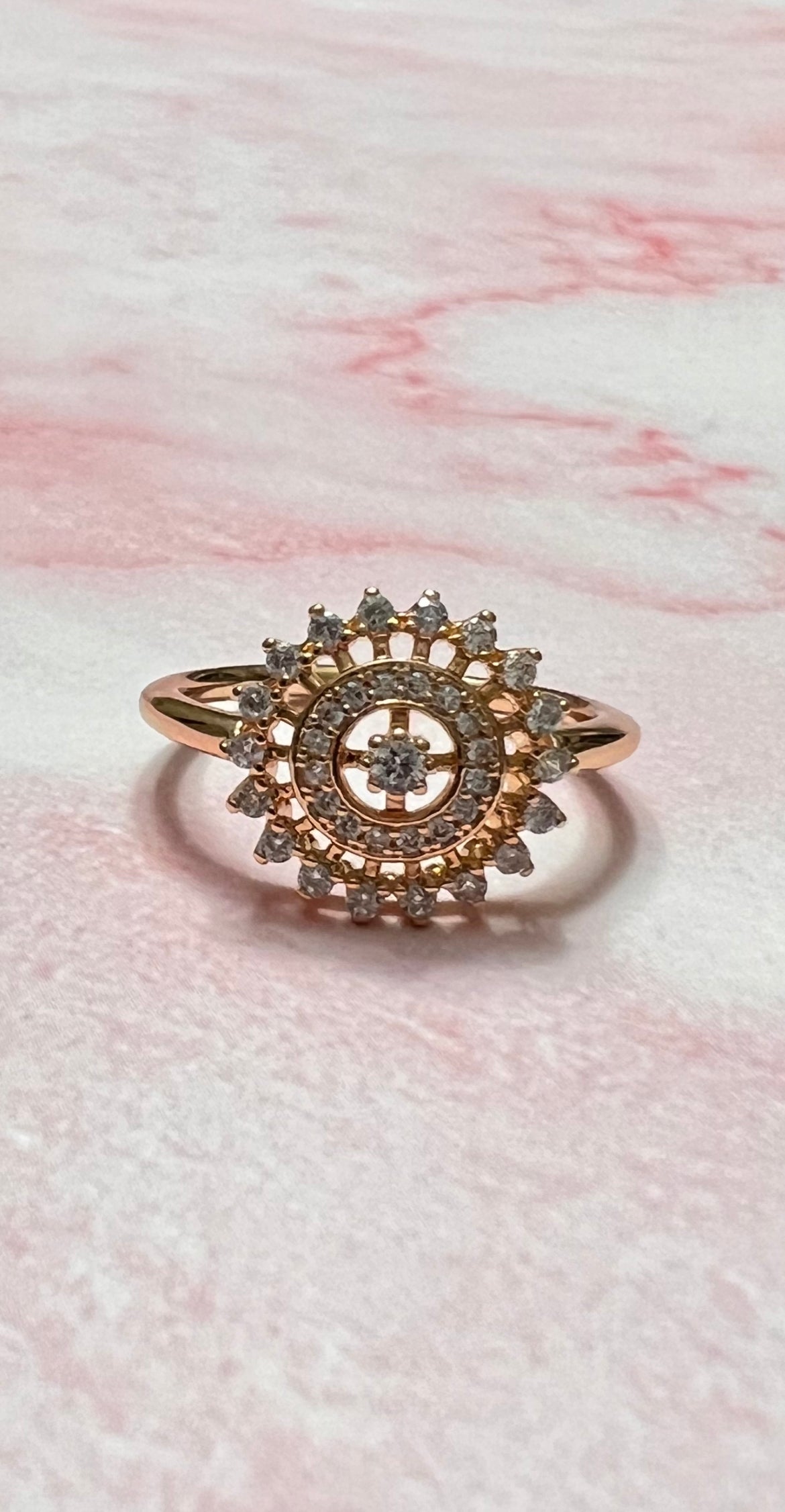 Sita Gold plated Round shaped ring