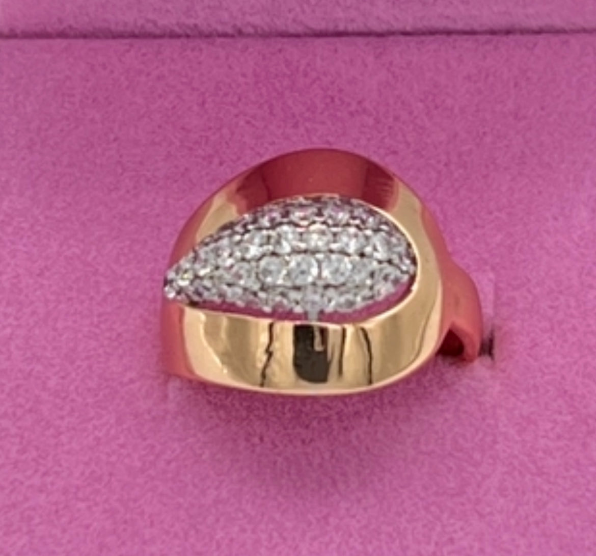 diamond look evil eye gold ring for Irannian women