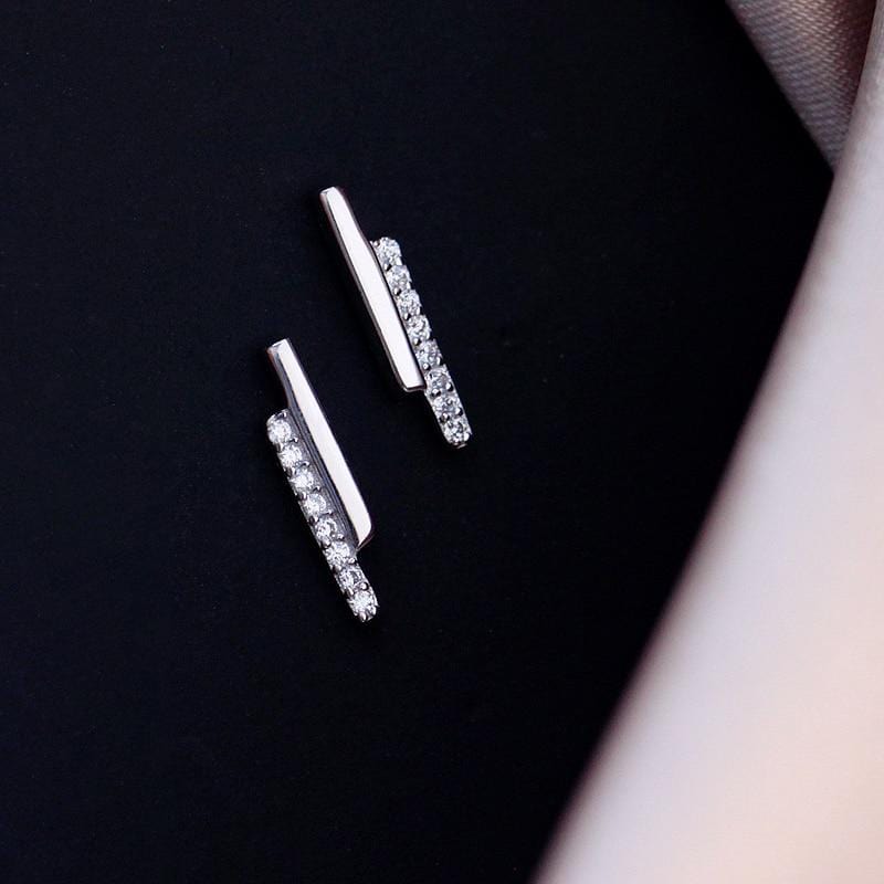 Timeless Bond: 925 Sterling Silver 'Always Together' Zircon Stud Earrings – Enduring Elegance for Every Occasion